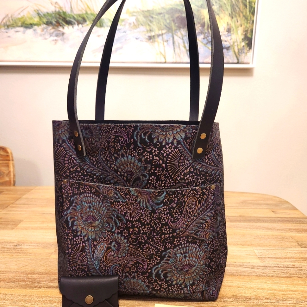 Portland leather goods medium masquerade tote